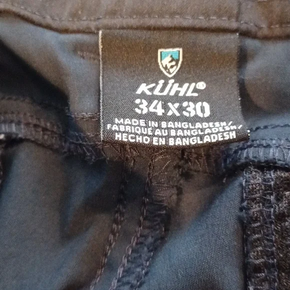 Kuhl Renegade Rock Pants 34 X 30 Blue Gray Stretch Hiking Outdoors Trail 5603 - Picture 3 of 16